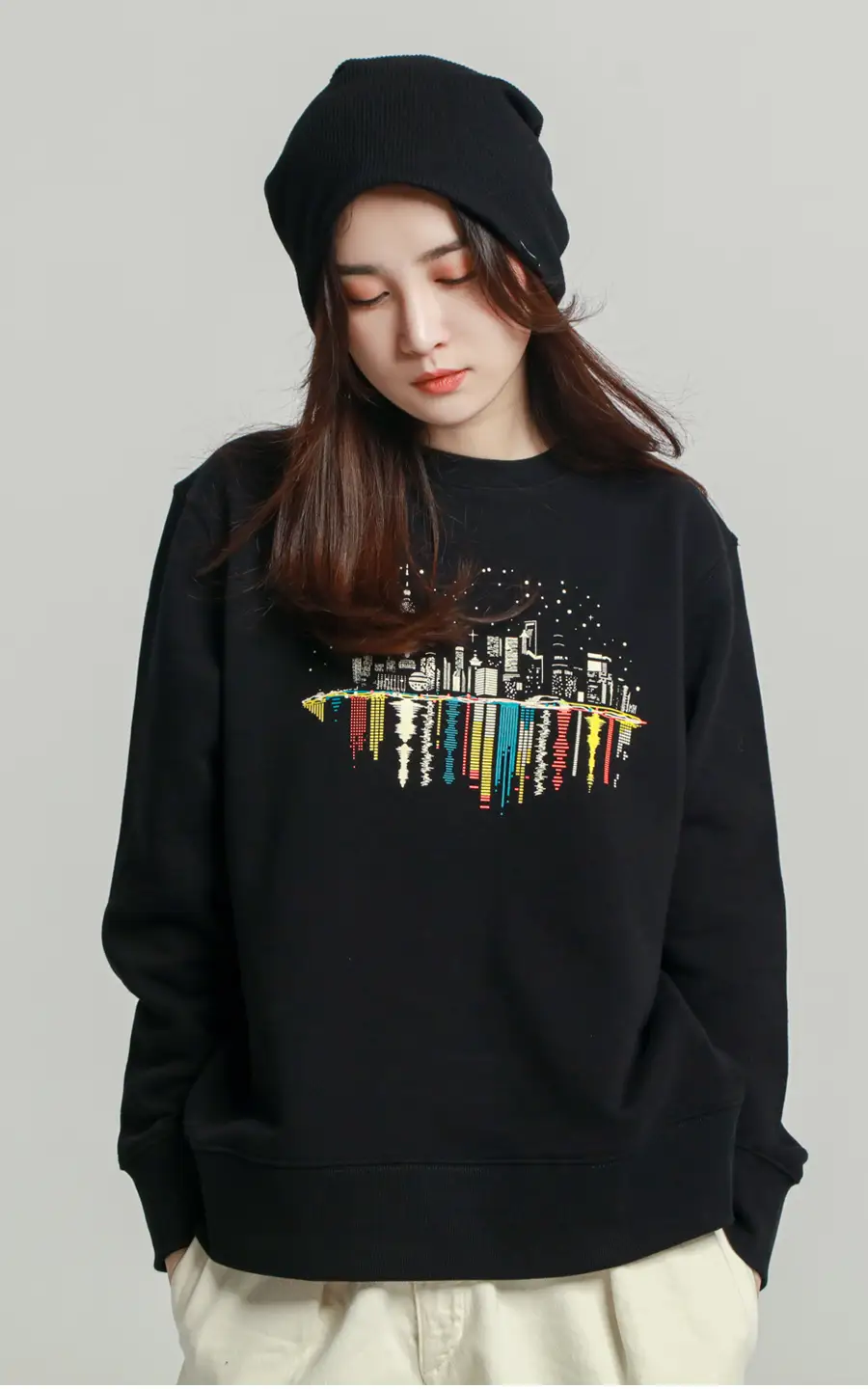 Quiet Night, Shining Shanghai Sweatshirt