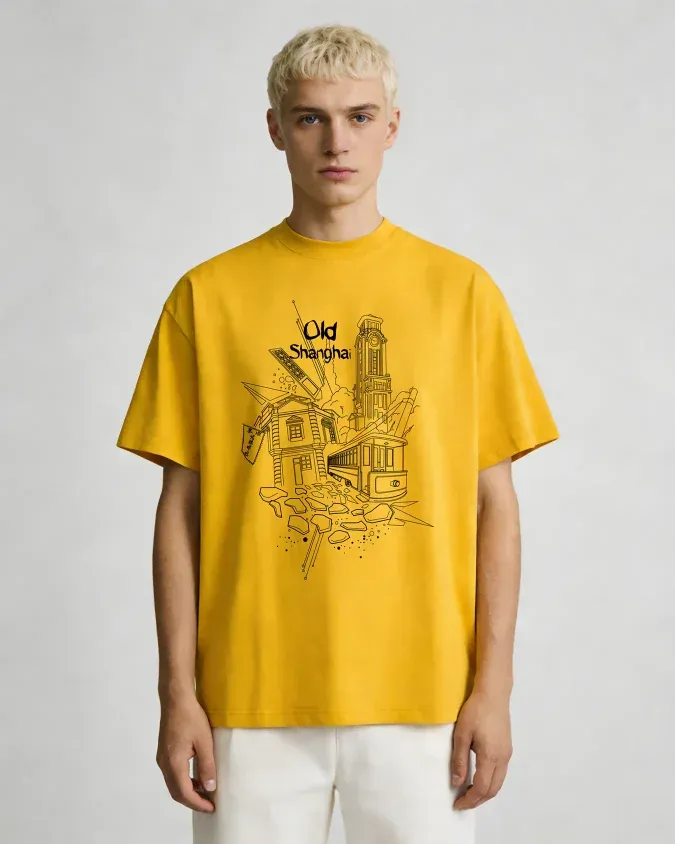 Front view of the Old Shanghai in Line T-shirt.